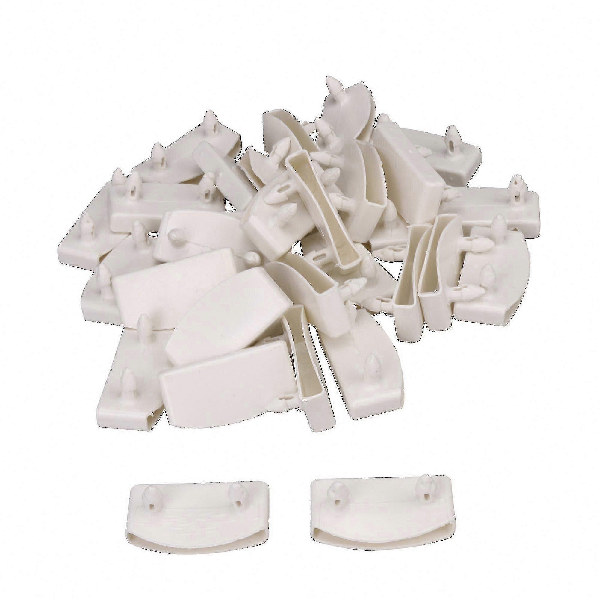 55mm White Plastic Slat End Caps for Bed Frames - 30 Pack Holders Accessory