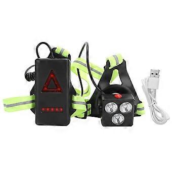 LED Night Running Lights USB Charging Chest Lamp Safety Warning Light compatible withOutdoor Camping Hiking