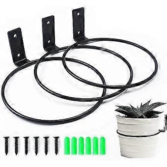 6 Inch Flower Pot Holder Ring Wall Mountedhanging Plant Stand Heavy Duty Metal 3 Pack-Good