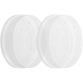 2pcs Plastic Makeup Sponge Holder Storage Boxes for Makeup Puff and Beauty Tools, round Design with Dustproof Cover, Portable Travel-friendly Organize
