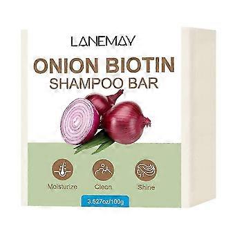 Shampoo em barra de cebola e biotina - Sabonete capilar de cebola e alecrim - Nutrição e reparação capilar - Limpeza profunda e hidratação - Ideal para cabelos secos e danificados