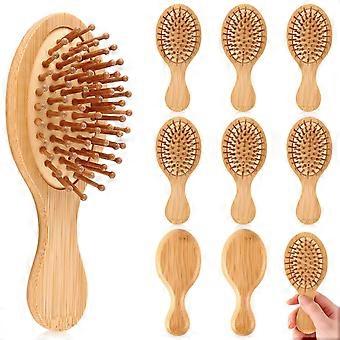 10 Mini Bamboo Hair Comb Set, Anti-Static Travel Comb for Daily Styling and Scalp Care, Suitable for All Hair Types, Gift for Men and Women