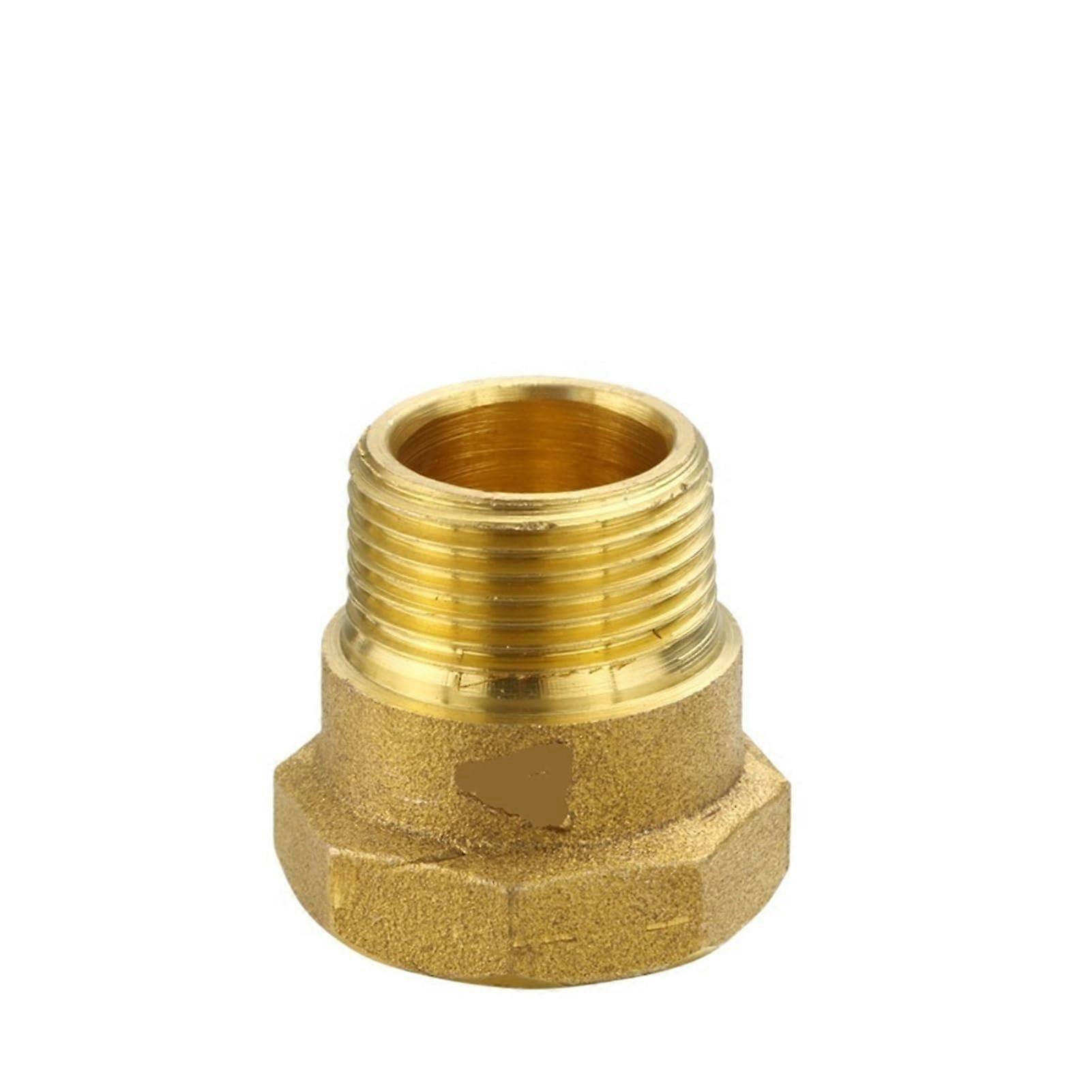 Brass Pipe Extension Connector DN25 1 Inch Leakproof Threaded Joint Equal Diameter Durable Brass Fitting