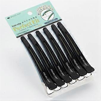 6pcs Hair Clips Pro Salon Hairdressing Clamps Clips Rubber Hair Sectioning Clip Hairpin Styling Accessories