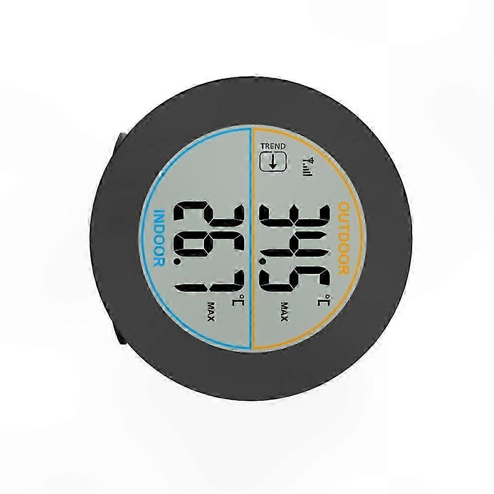 Digital Temperature Recorder with LCD Display - Wireless Indoor Thermometer, Remote Sensor, Wall/Table Mount, C/F Switchable