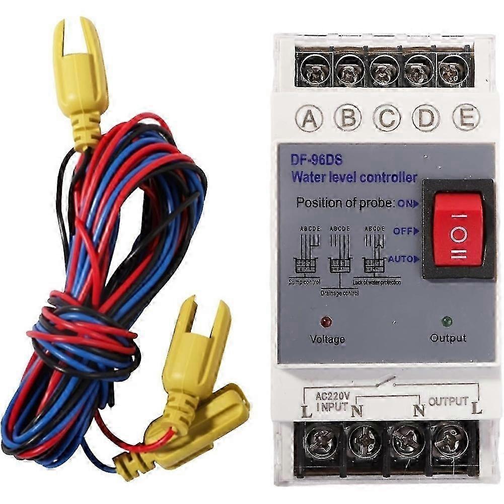 Automatic Water Level Sensor Water Level Regulator Level Controller Level Sensor AC220V DIN Rail Mounting (DF-96DS)