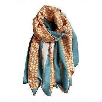 Houndstooth Pashmina Scarf Autumn Winter Shawl Fashion Long Warm Thicken Wrap for Lady