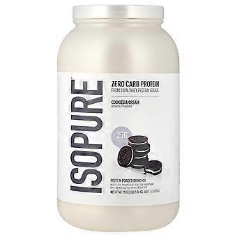 Isopure, Zero Carb Protein Powder, Cookies & Cream, 3 lb (1.36 kg)