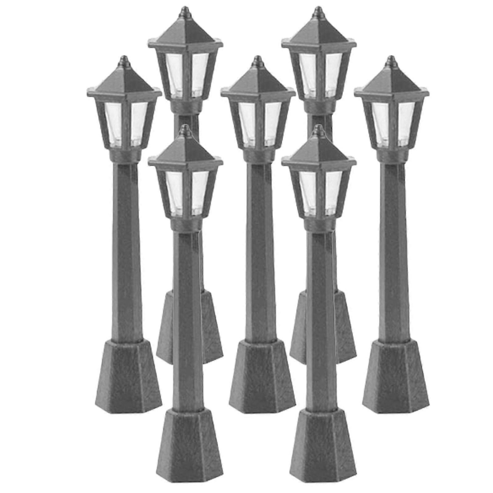 Mini Resin Street Lamp Models Set