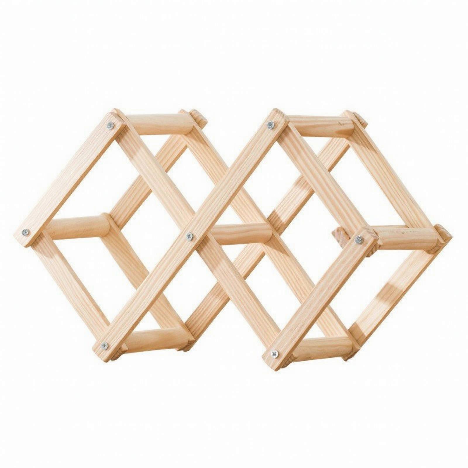 Foldable Foldable Beverage Rack | No Assembly Required, crosshatch Diamond Frame