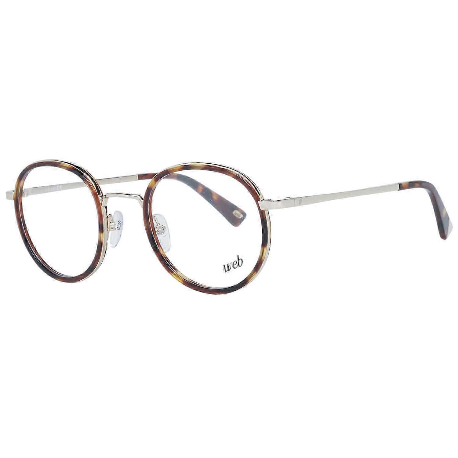 Brown Round Metal Optical Frame