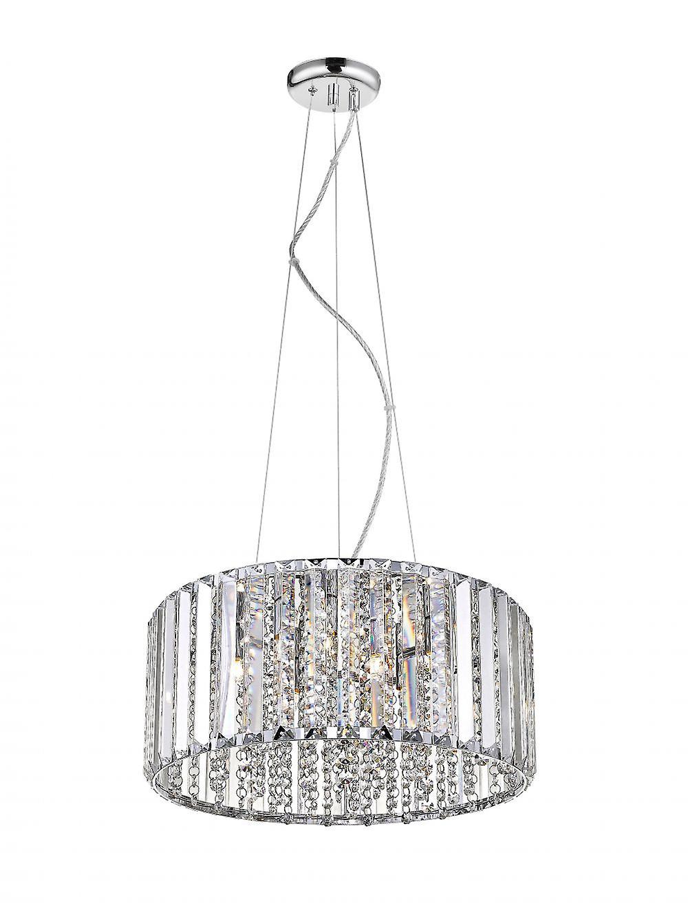 Diore 5 Light Crystal Celling Chrome