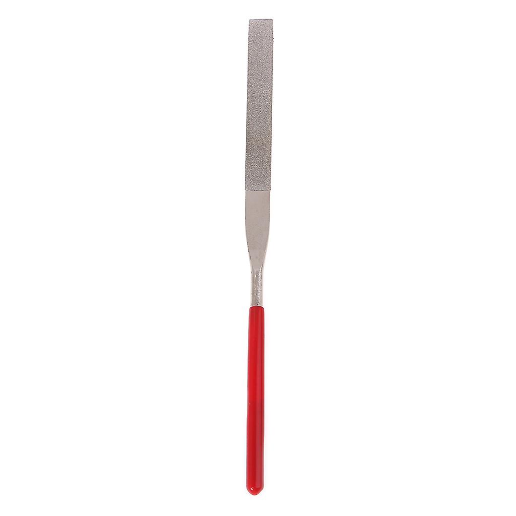 Rubber Handle Long Art Craft Double Side Diamond Coated Flat File Grinding Tool