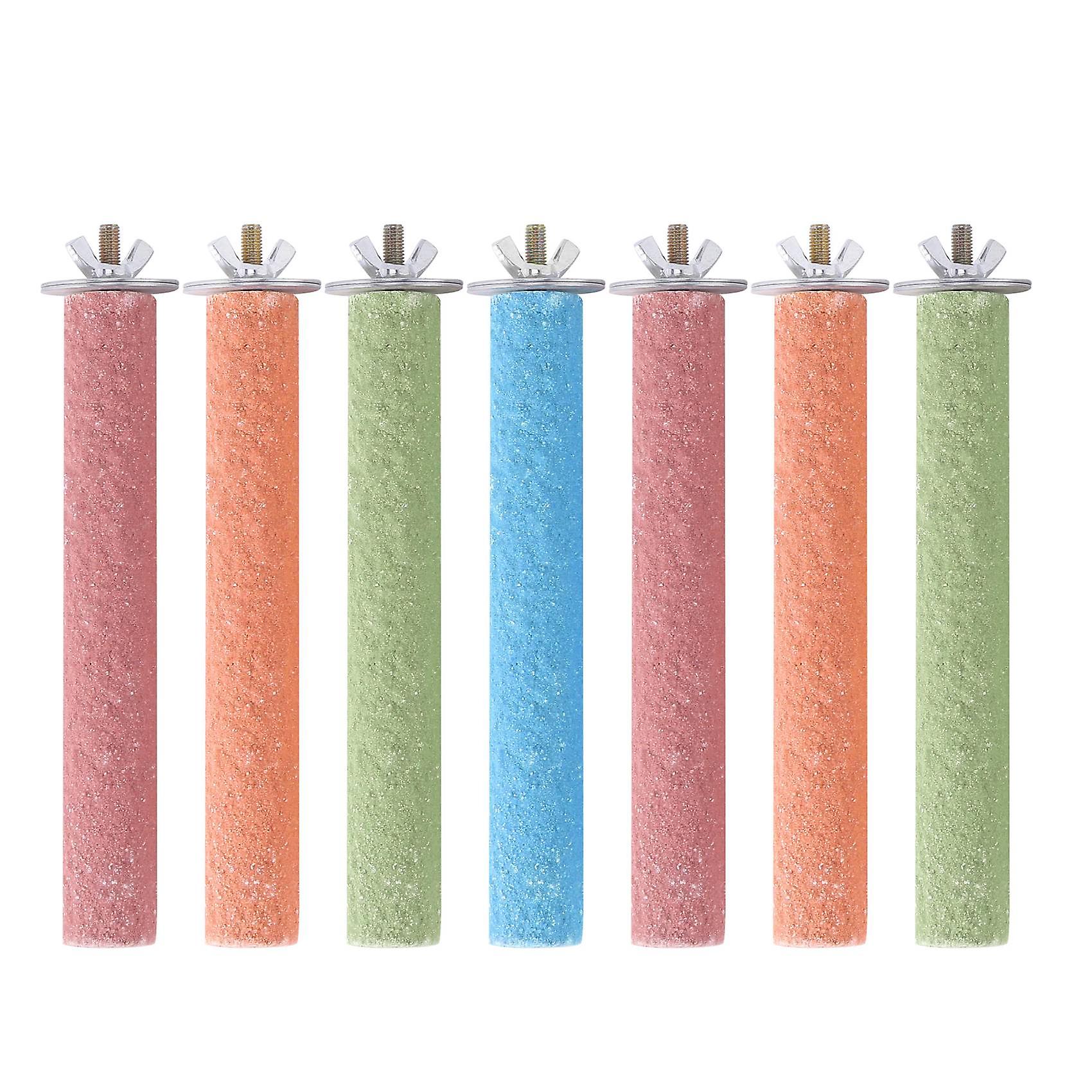 7 Pcs Grip Bird Cages Perch for Conures Parakeets Lovebirds Cockatiels, Good for Keep Nails and Bea