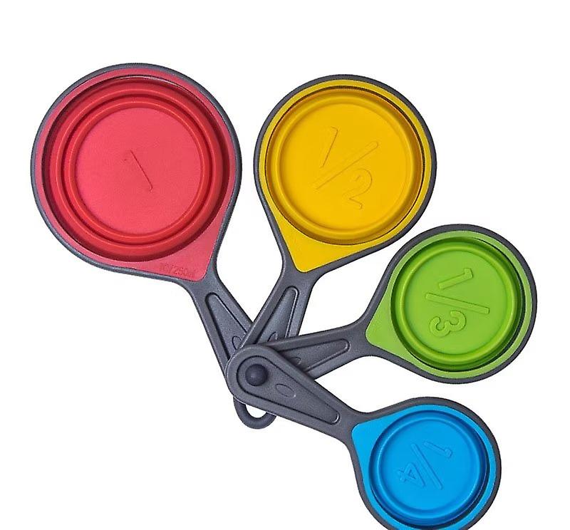 Silicone Collapsible Measuring Cup Set 4-Piece Measuring Tool