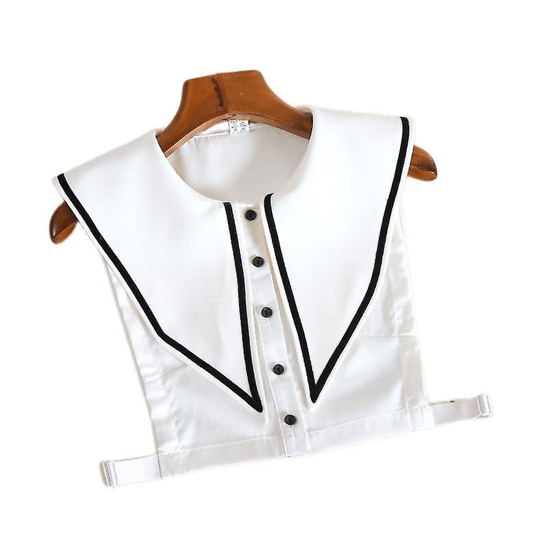 Women's White Fake Half Shirt