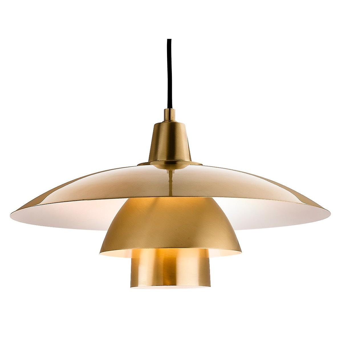 Olsen 1 Light Dome Ceiling Pendant Brushed Brass, E27