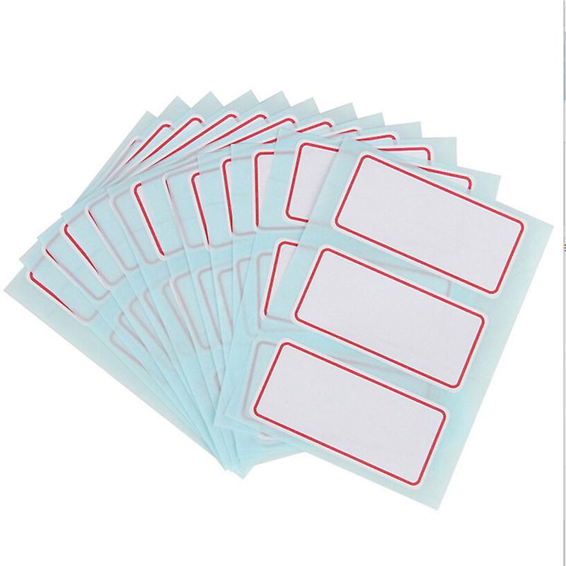 36 Labels Stickers Sheets White Self-adhesive Label Name Sticker Blank Note