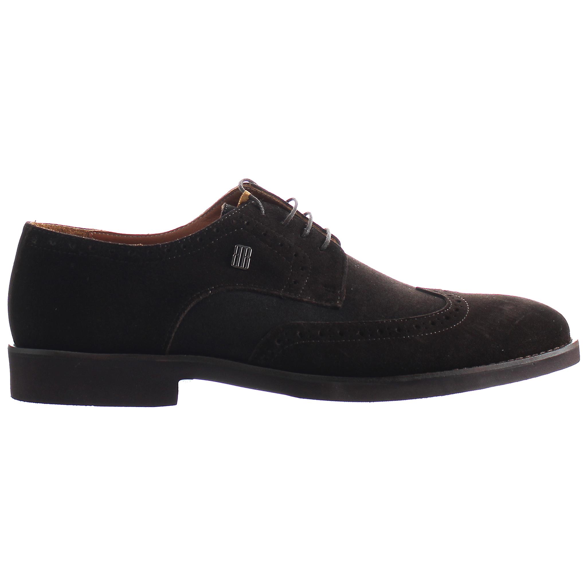 Boris Becker Freman Brown Suede Leather Mens Shoes 21WBBMSHO00004_DARKBROWN