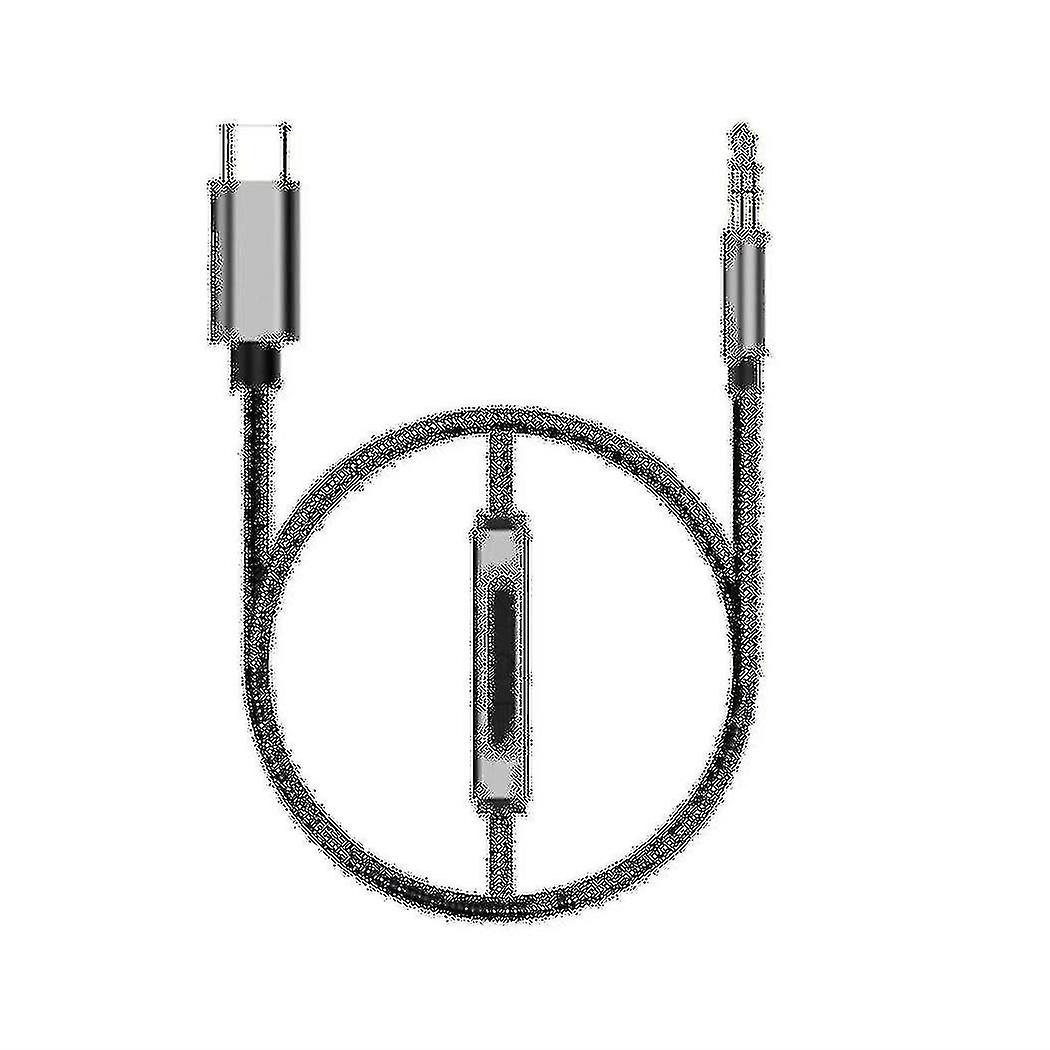 Type-c To Aux Digital Audio Adapter Cable Dac Decoding Car 3.5mm Adapter Cable Supports Wire-contro