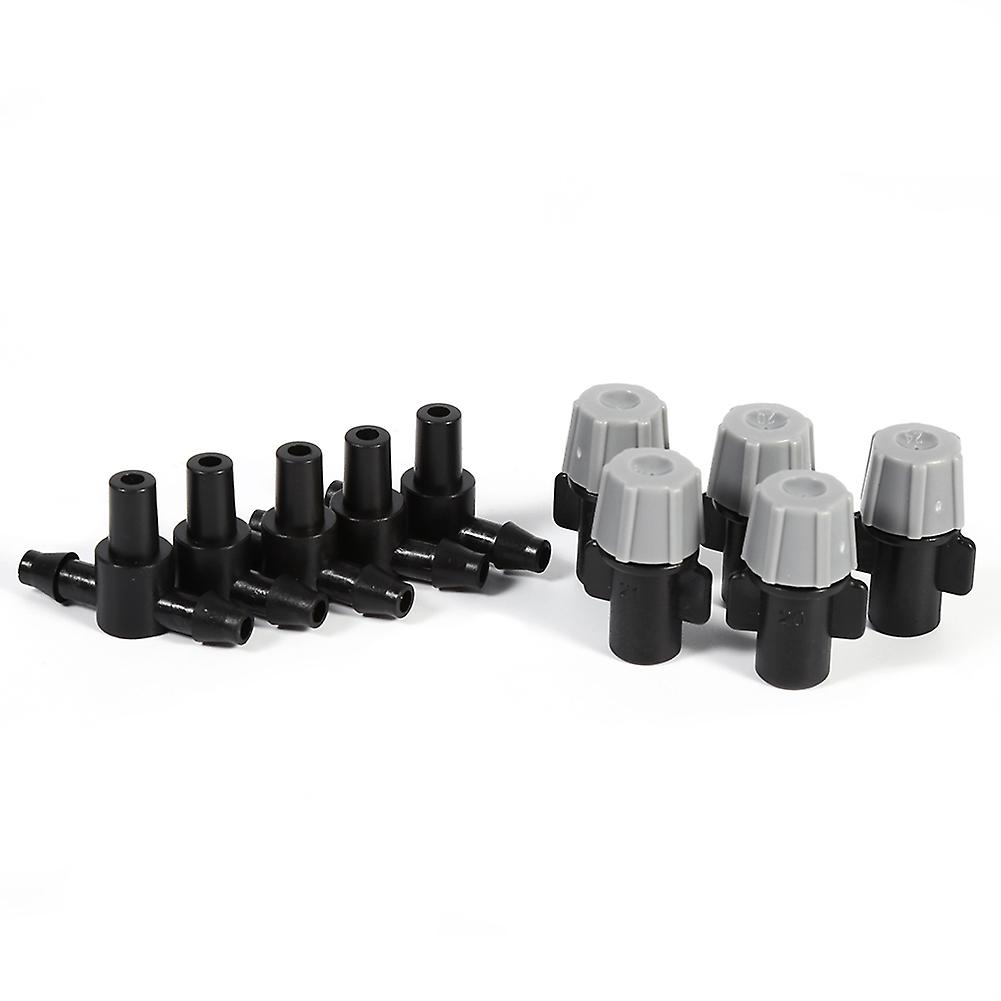 20Pcs Black Grey Misting Sprinkler Nozzles & Tee Joints Set