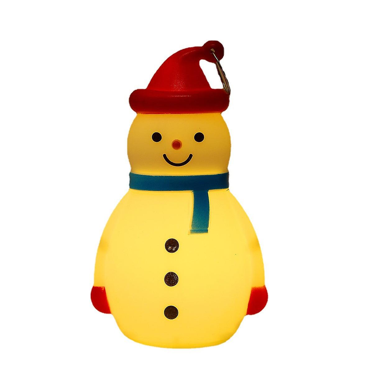 Xmas Ornaments Christmas Children's Portable Small Night Lamp Led Luminous Snowman Pendant Xmas Gift
