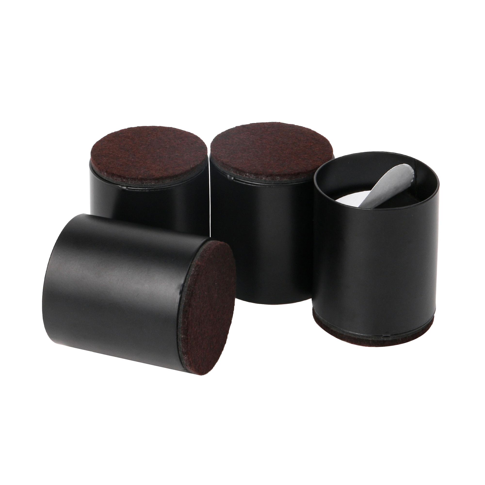 4Pieces Solid Bed Riser Carbon Steel Black for Chair Sofa Bed 50mm Rise