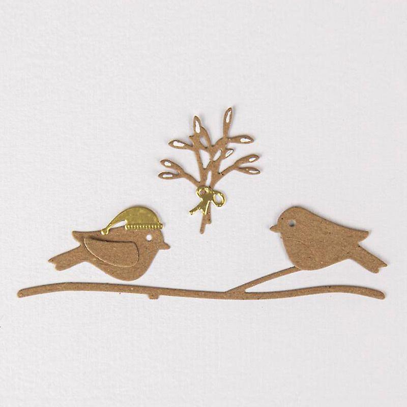 Winter bird cutting matrices - 8 pieces