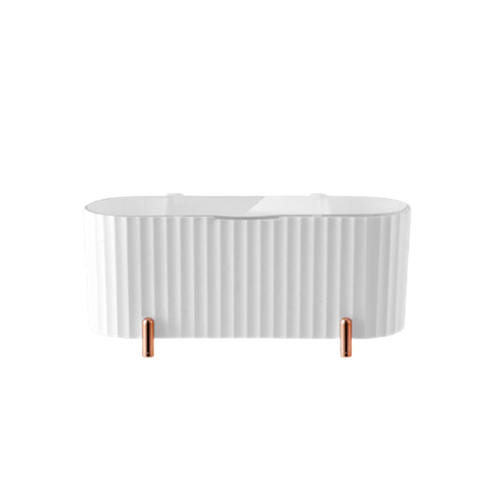 Desktop Makeup Organizers Cotton Pads Holder with Transparent Lid Swab Ball Container for Bathroom