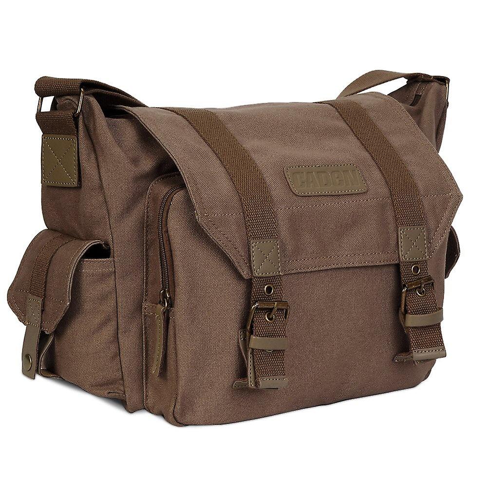 Caden DSLRカメラショルダーバッグ大容量キャンバススリングバッグニコンキヤノンソニーレンズケーブル三脚屋外旅行オーガナイザー用