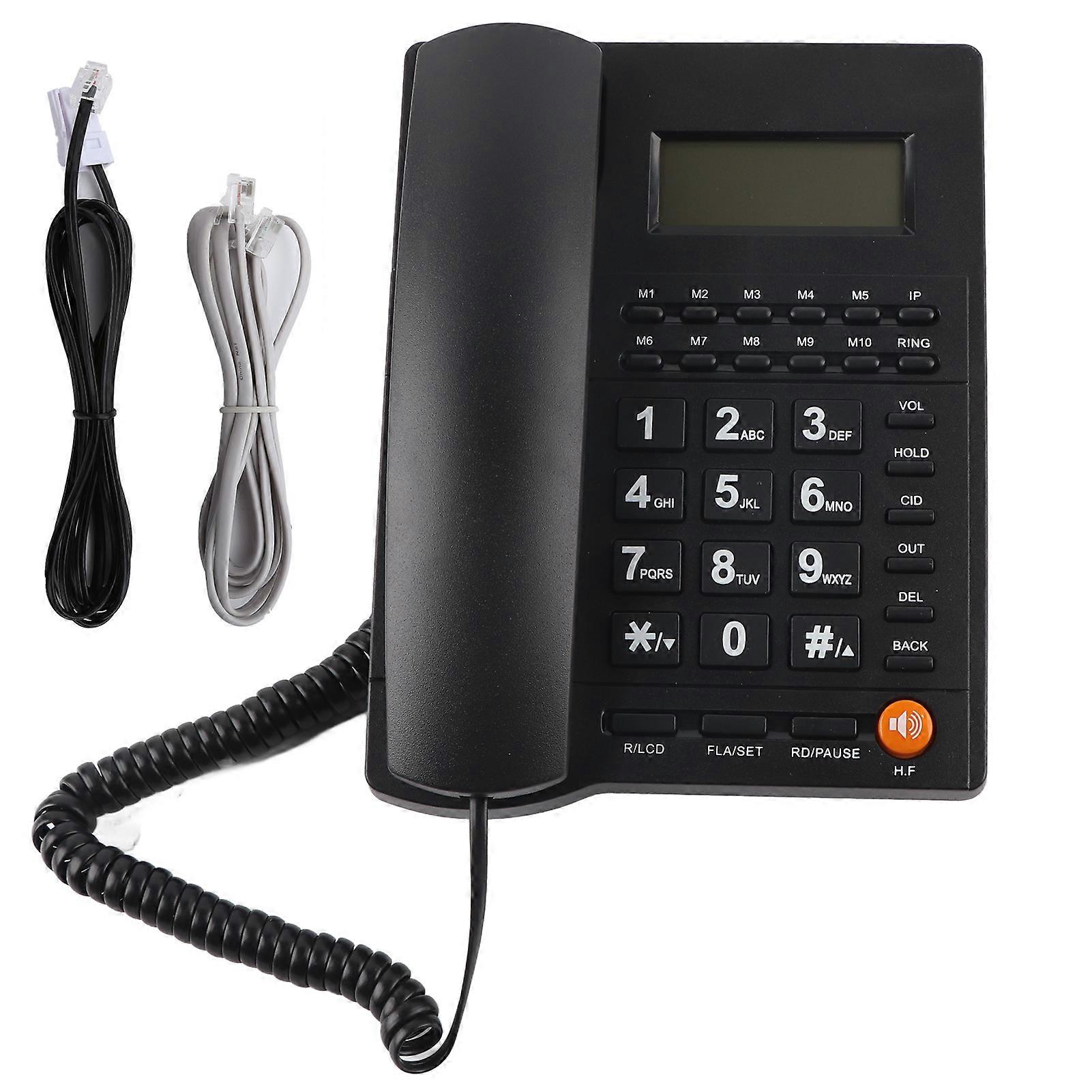 L019 3 Desktop Corded Telephone - Large Button, Hands-Free, Caller ID for Home & Office