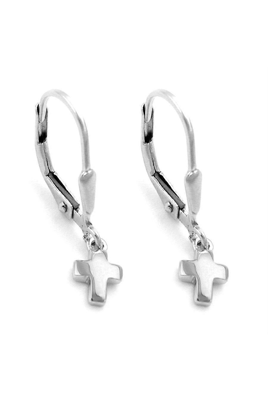 Leverback Earrings Cross Silver 925 - Gl92122