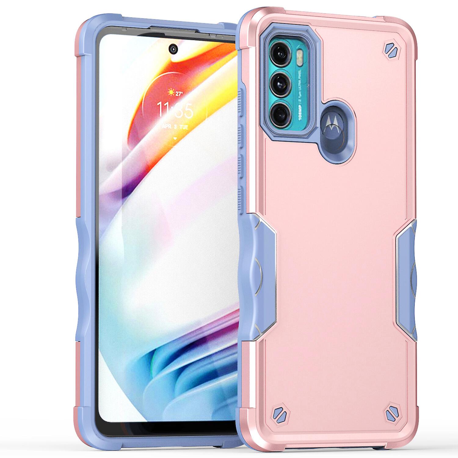 For Moto Edge 20 Lite Case, Heavy Duty Dual Layer Slim Shockproof Cover