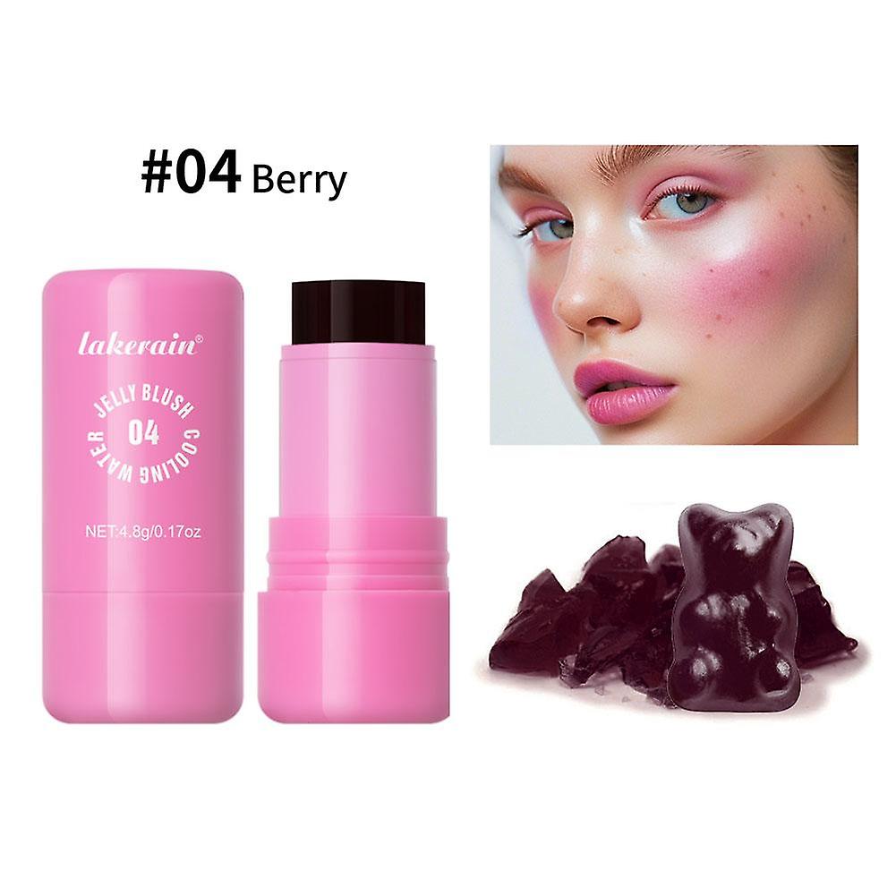 #4 berry(D)$lakerain jelly blush cross-border supply rouge blush cream shimmer jelly blush stick