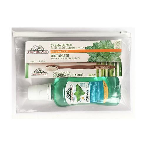 Cosmo Organic Oral Elixir + Purifying Toothpaste + Bamboo Toothbrush 250 ml + 75 ml + 1