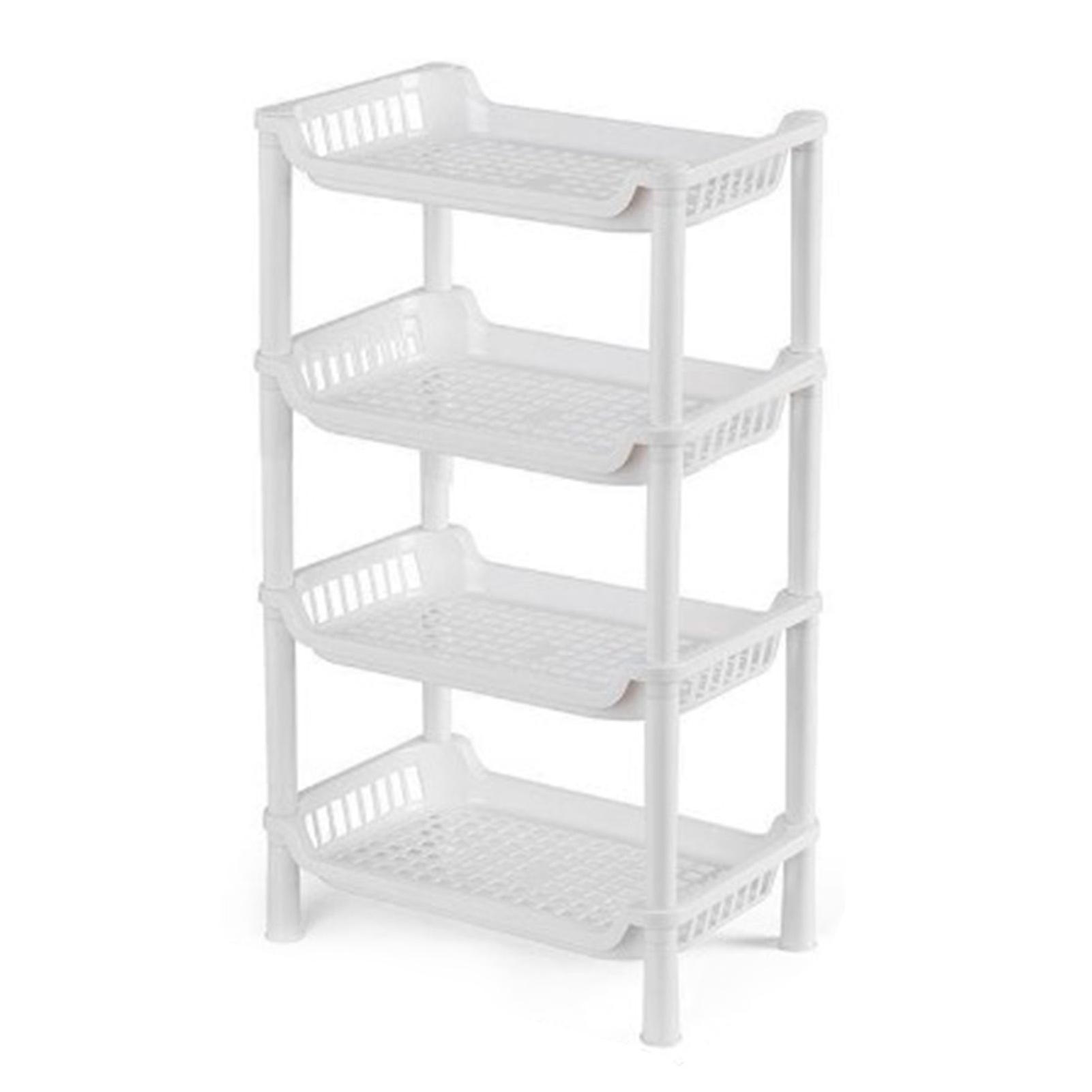 Kitchen Spice Rack Multipurpose 4 Tier Large Capacity Standing Storage Shelf for Kitchen Bathroom