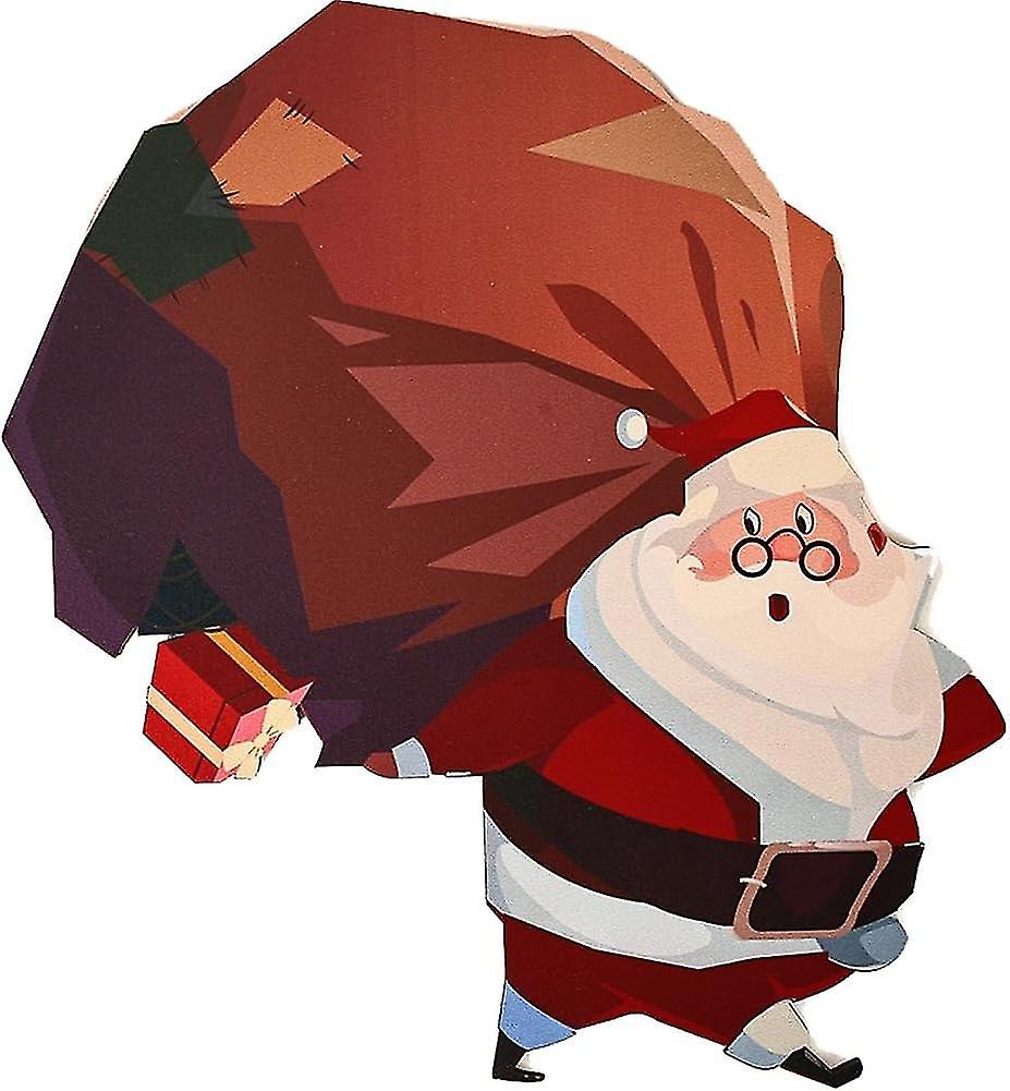 クリスマスサンタドアフレームデコレーション サンタドアウィンドウクリスマスデコレーションと互換性のあるホームドゥ