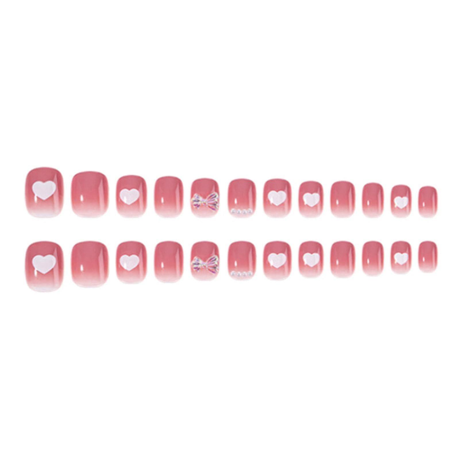 Translucent Pink False Nails Attractive Reusable False Nails For Daily Everyday Wearing