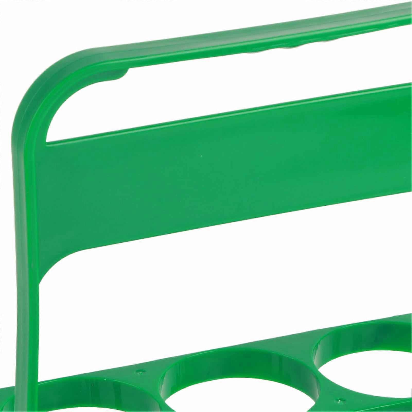 Portable Beer Bottle Rack Pure Color Foldable Beverage Storage Rack Picnic Beer Handle Basket Green 