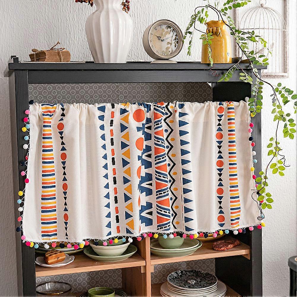 Boho Curtains with Tassels Multifunctional Window Drapery for Kitchen