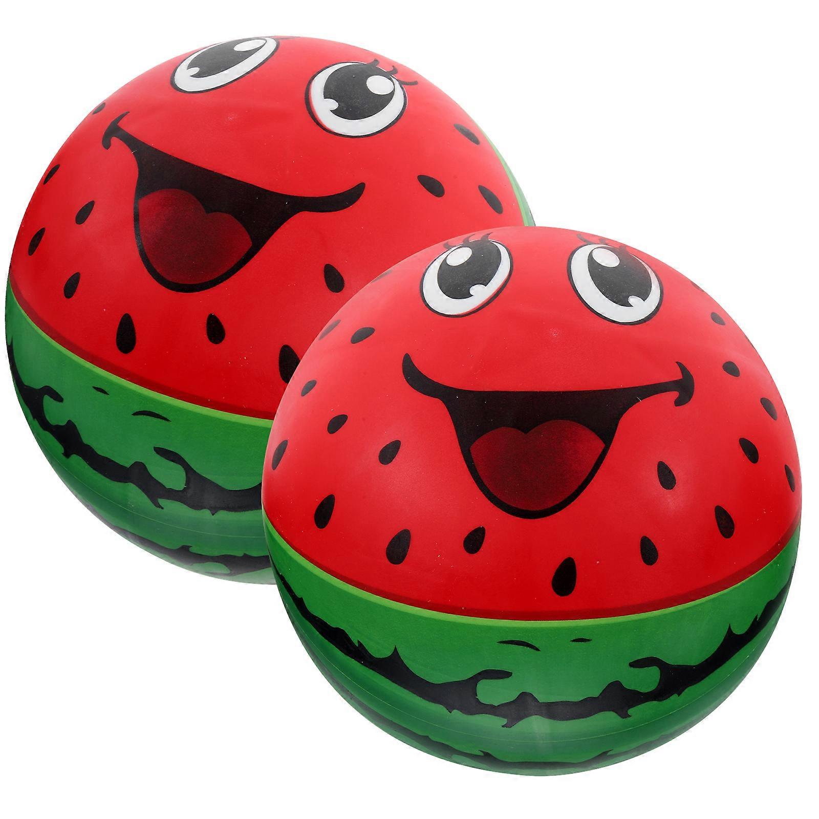 2pcs Inflatable Watermelon Bouncing Ball Inflatable Watermelon Bouncy Toys Balls