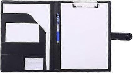 Folder A4 Clipboard Folder Meeting Folder For Legal Notepad, Imitation Leather Folder Work Writing Folding Clipboard With Cover, Document Pocket Organ