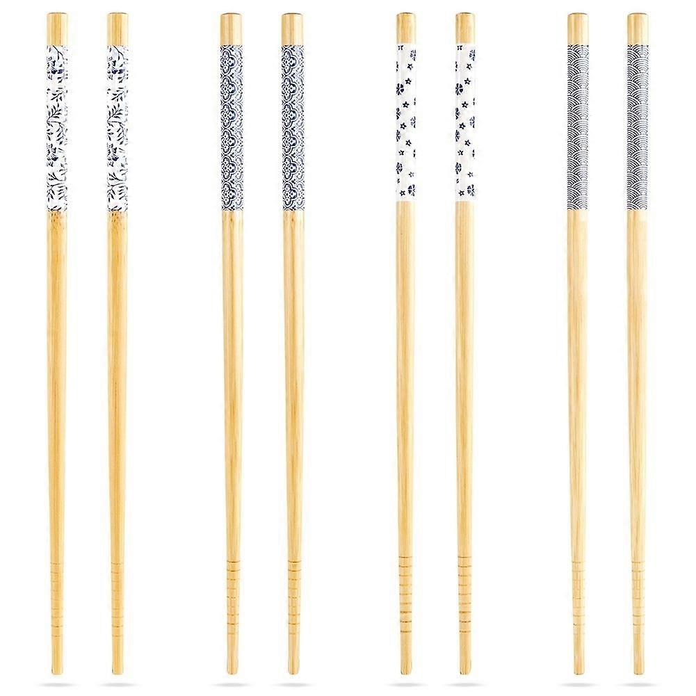 Bamboo sticks set: 4 reusable for sushi and Asian