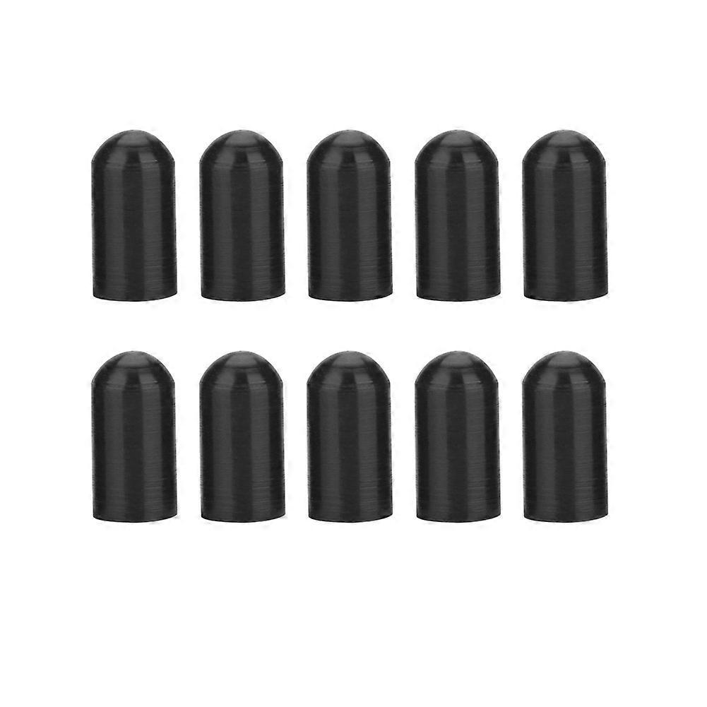 10 PCS Silicone Drumstick Silent Practice Tips Replacement Musical Instruments Accessory(Black)
