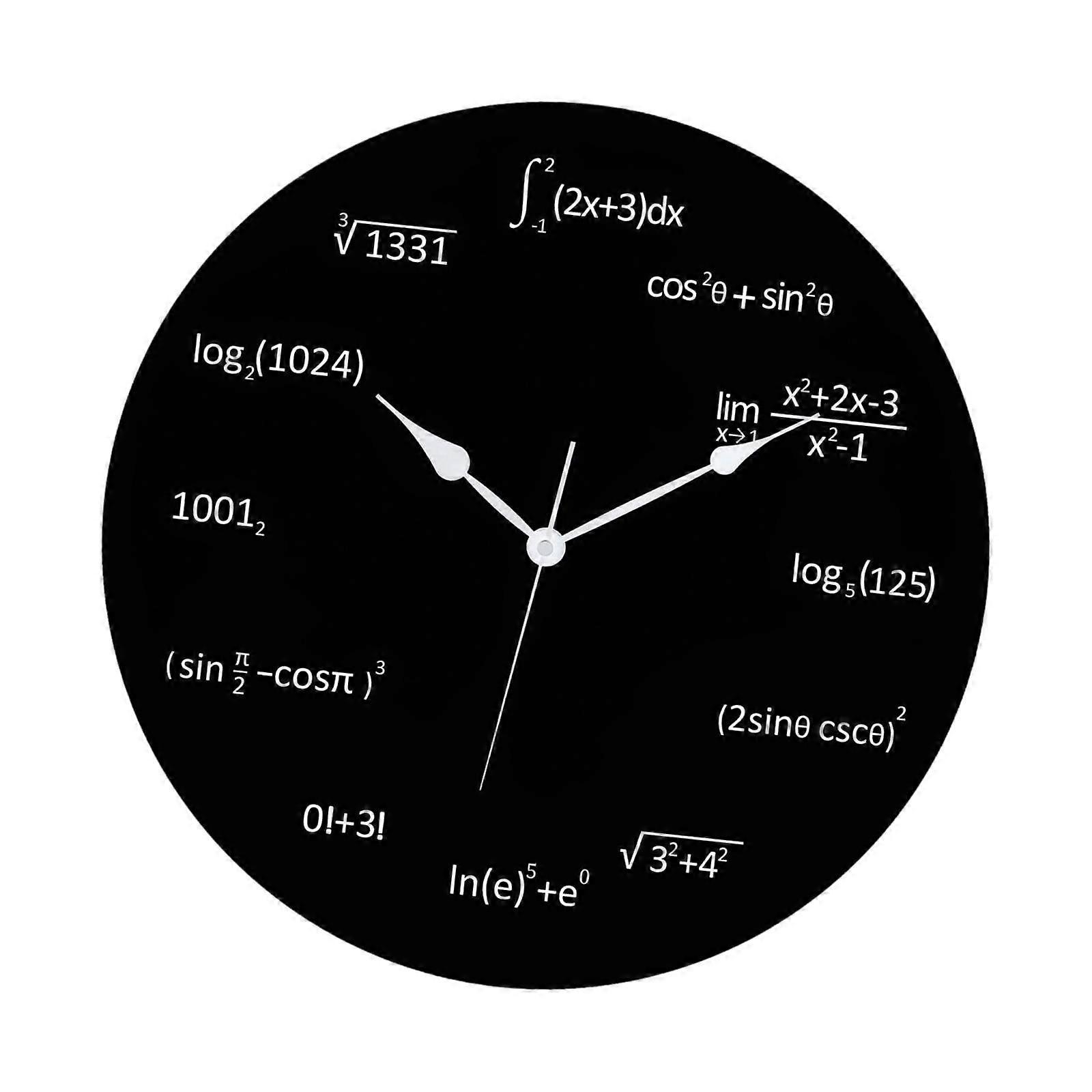 Nástenné hodiny s matematickými rovnicami, netikajúce, do obývačky, školy a kancelárie
