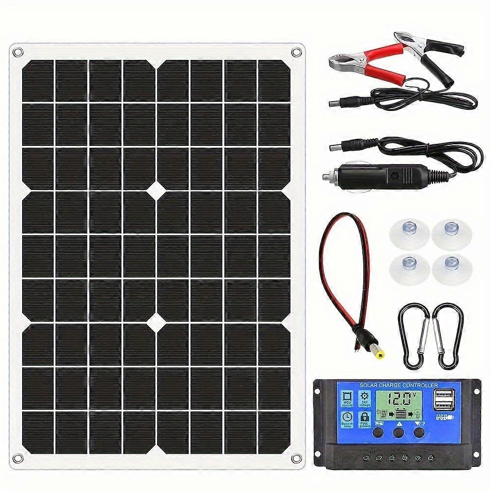 Bærbart solpanelsæt med solcelleopladningscontroller til bilfiskeri