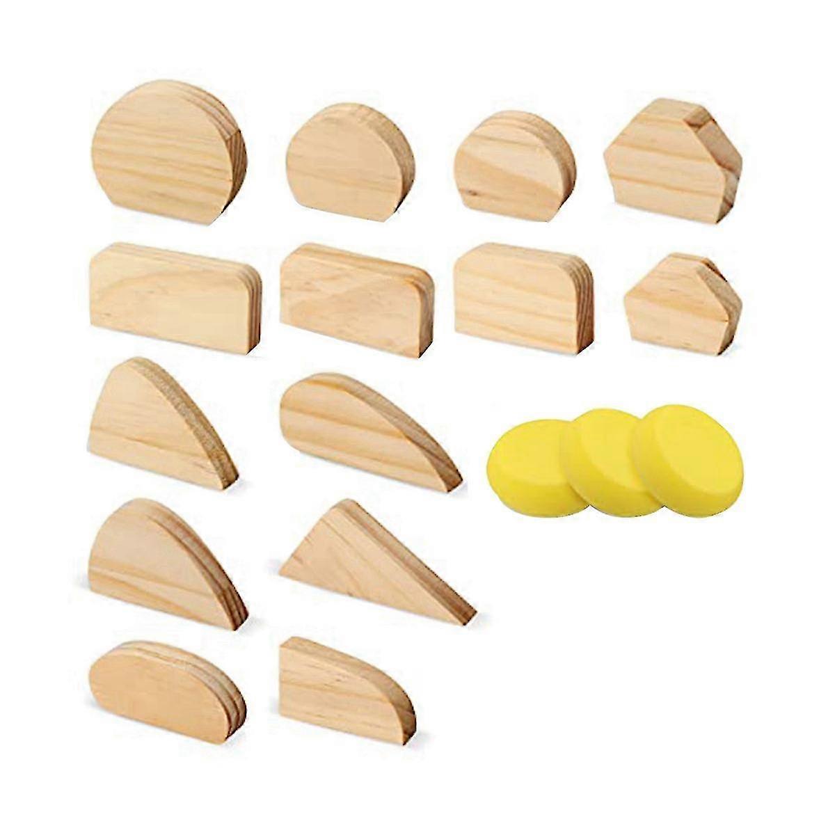 14 Pcs Mug Handle Molds, Pottery Mug Handle Forms Pottery Tool Kit With 3pcs Round Sponges Pottery Clay Ceramic Tools