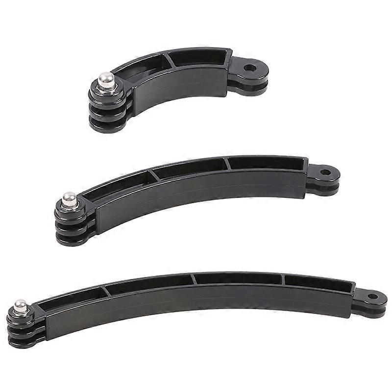 3 Way Mount Helmet Arm Extension Curved Pole Selfie Stick for 9 8 7 6 5 4K Without Screw