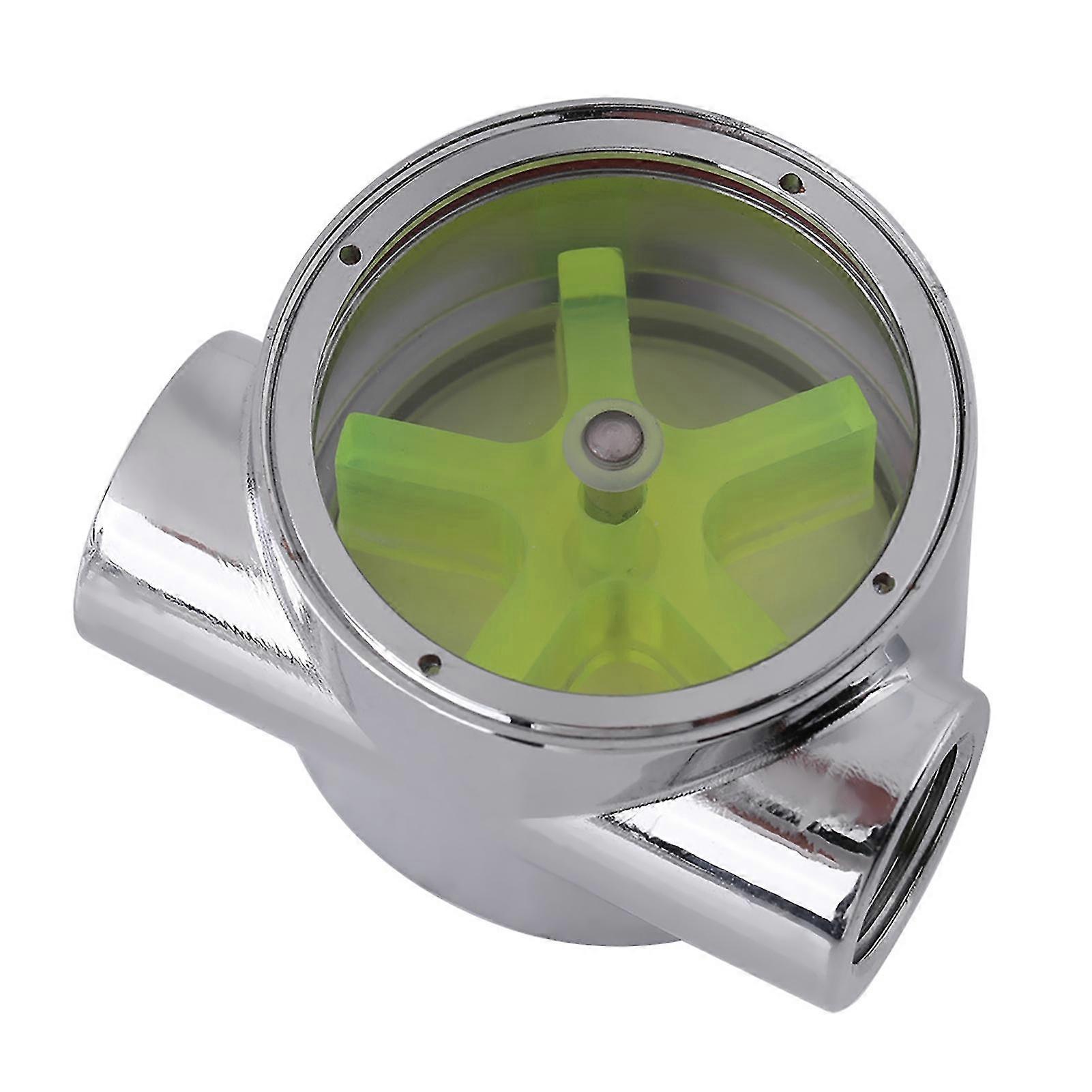 Water Flow Meter 2 Ways 5 Impellers Aluminium Alloy Revolving Cooling Speed Indicator For Water Cooling System Jikaix-YuJia