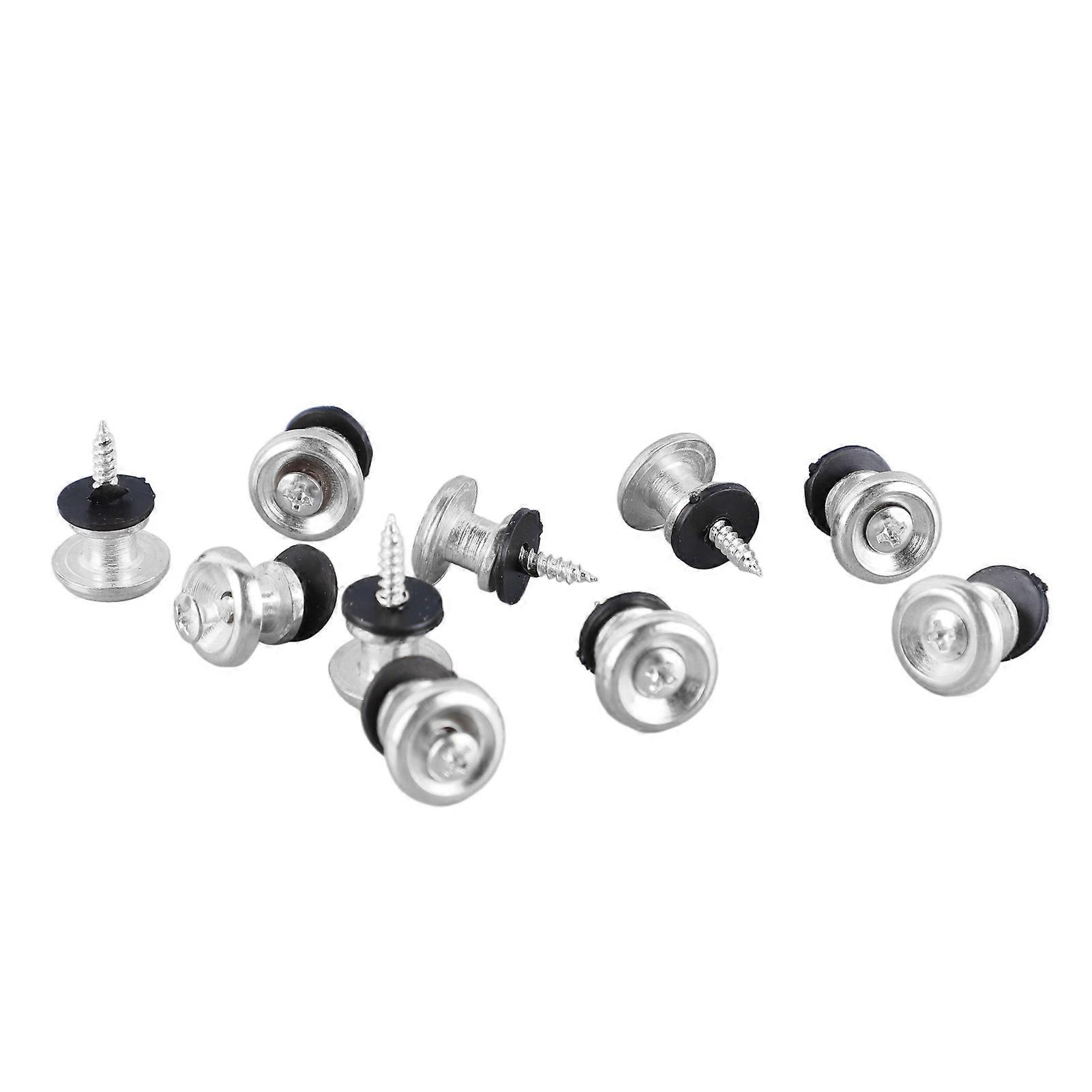 10 Pcs Guitar Strap Lock Button Mushroom Style Adjustable Universal Strap Lock Pin for Ukulele Bass